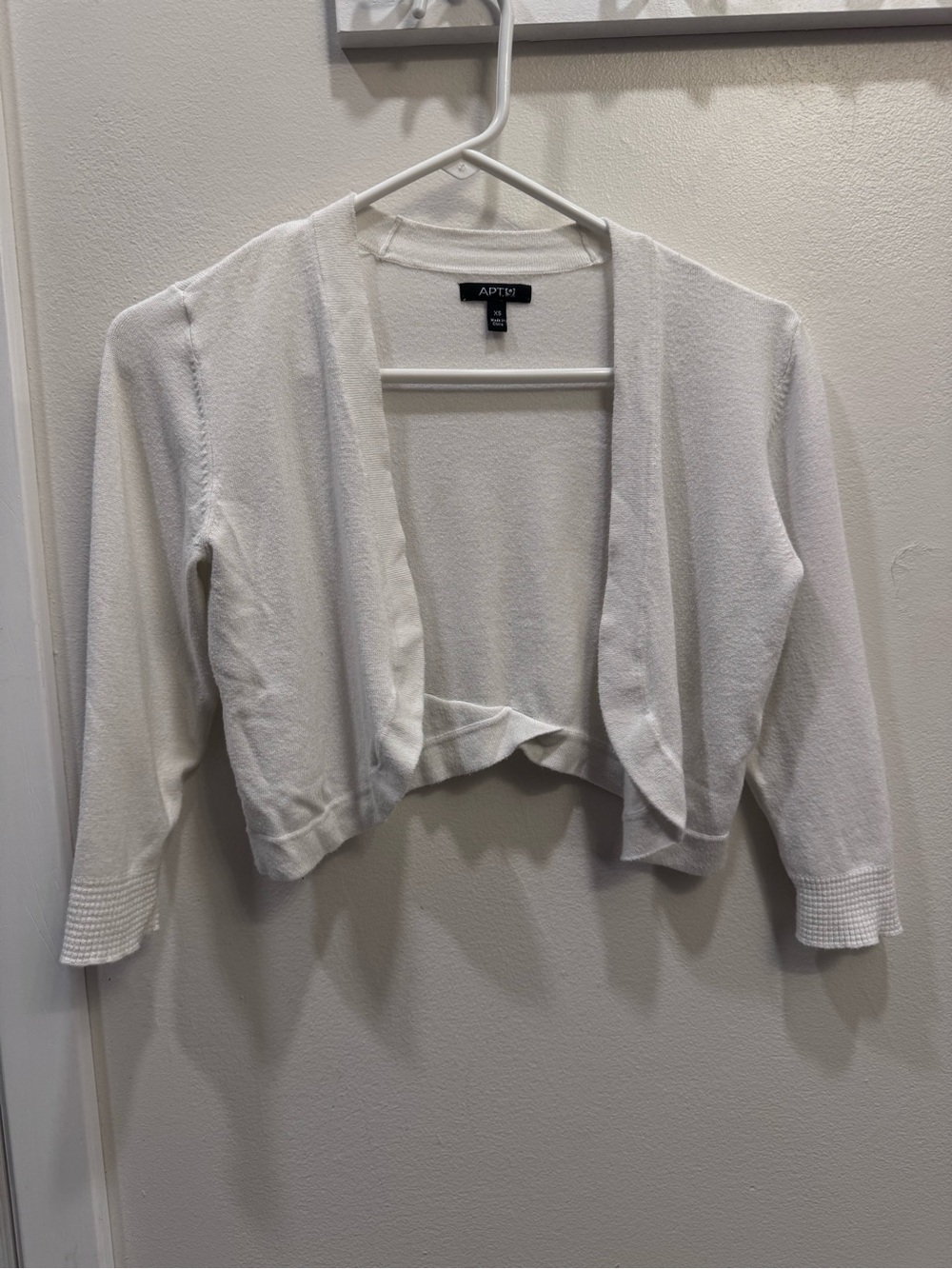 Apt. 9 white Cropped Open-Front Women's Cardigan